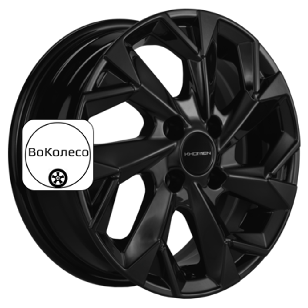 5,5x14/4x100 ET46 D54,1 KHW1402 (Alsvin/Getz/i20) Black Khomen Wheels