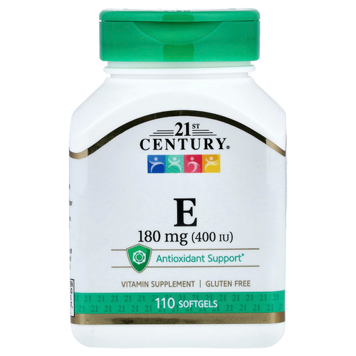 21st Century, витамин E, 180 мг (400 МЕ), 110 капсул