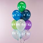 Шар (12''/30 см) Белый (M30/570), металлик, 100 шт.