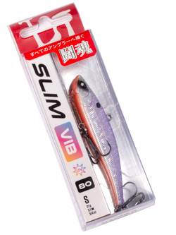 Воблер вертикальный Lucky John Slim VIB S 80, цвет 325