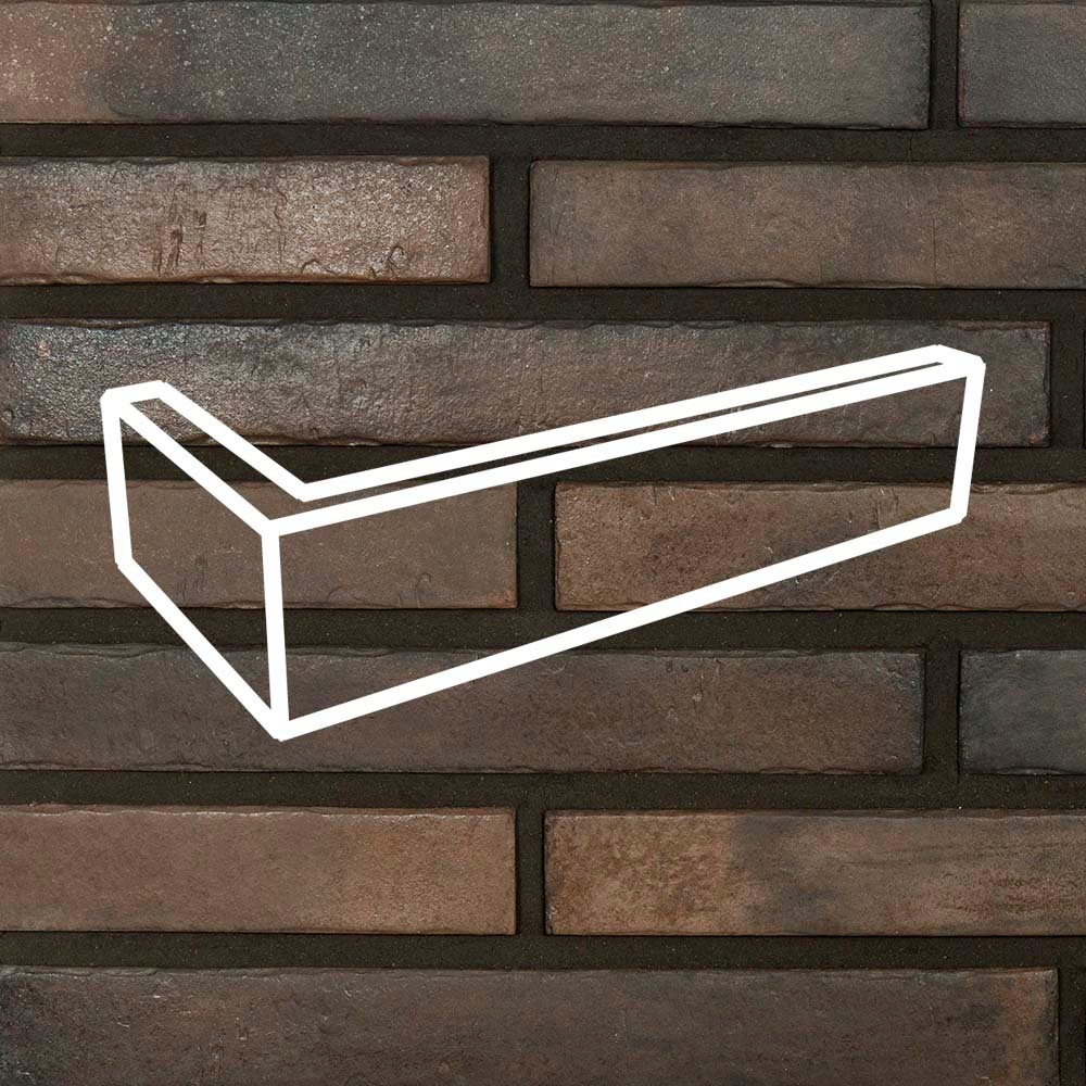 Облицовочная плитка угловая Lifebrick Лонг 368, 235х110х50х15 мм