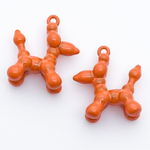 Подвеска Пудель из шариков, цвет оранжевый, размер 18*16 мм, цена за 1 шт