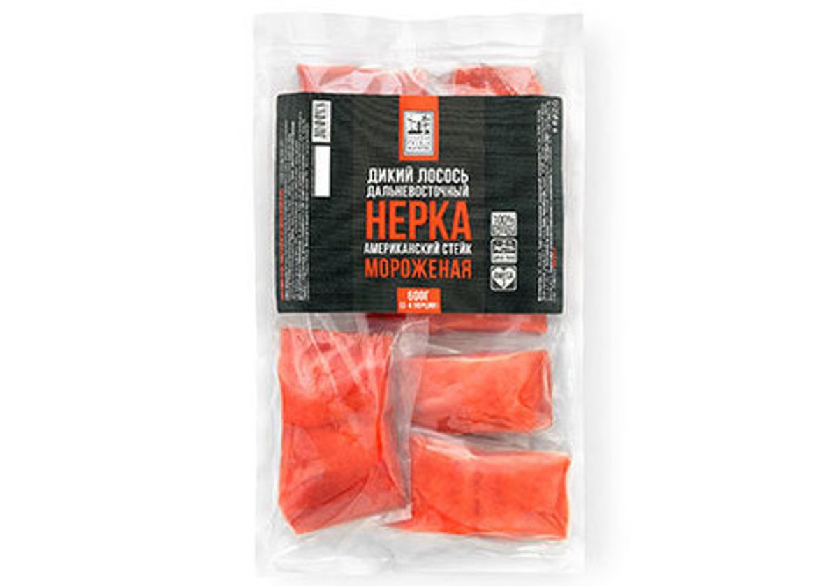 Стейк нерки дальневосточной замороженный, 1кг