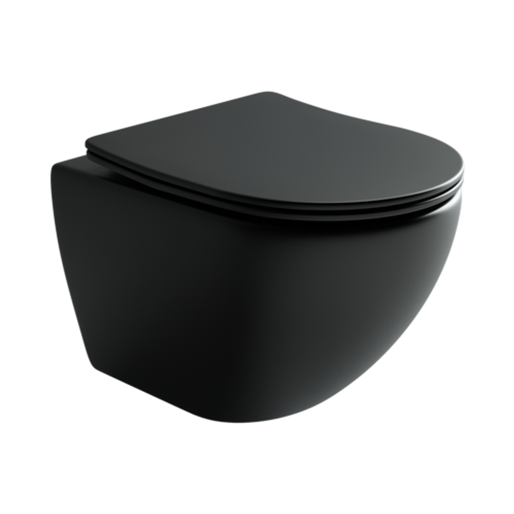 Комплект подвесной безободковый унитаз Ceramica Nova Metropol Rimless CN4002MB с микролифтом + система инсталляции Envision CN1002M с кнопкой смыва Flat хром матовый и шумоизоляционной панелью