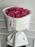 Букет из одноголовых пионовидных розовых роз