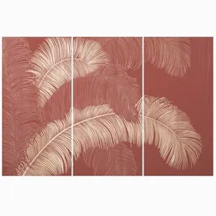 Набор из 3 панно Under the canopy II 180х120 см, красный