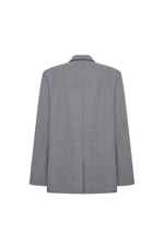 Жакет двубортный серый