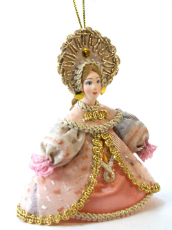 Кукла-подвеска Русская красавица в фигурном кокошнике