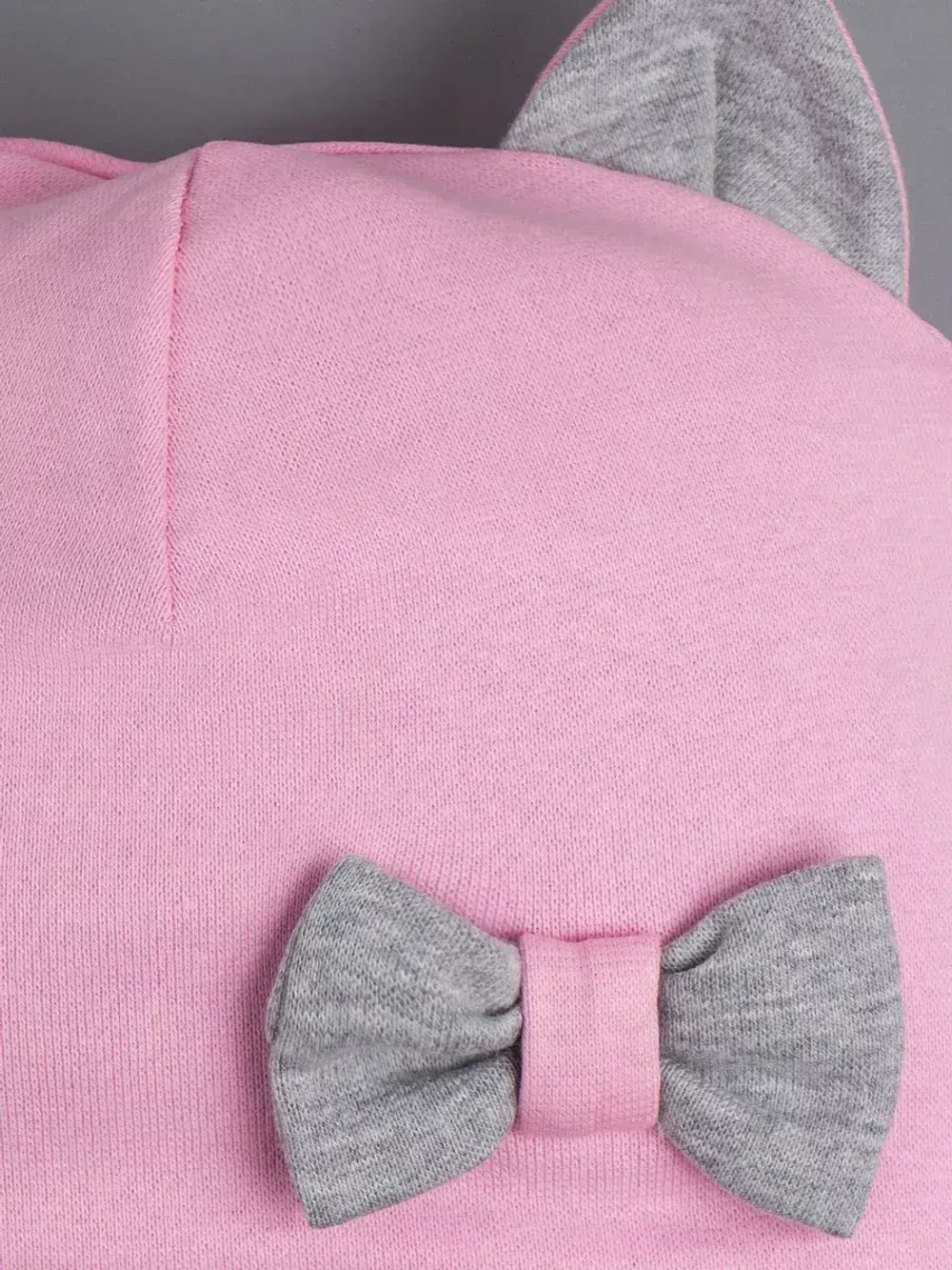 Шапка с ушками трикотажная и снуд