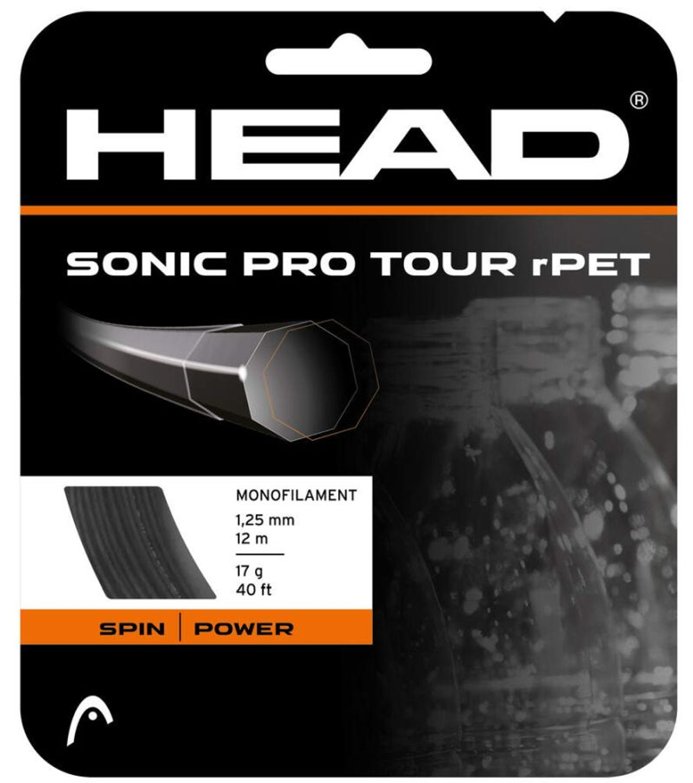 Теннисные струны Head Sonic Pro Tour RPET (12m) - black