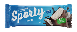 Протеиновые кокосовые батончики без сахара SPORTY, 12 шт х 40гр.