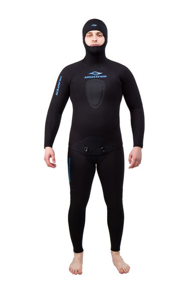 Гидрокостюм AquaTeam Hunter Jako 7 мм нейлон/открытая пора черный