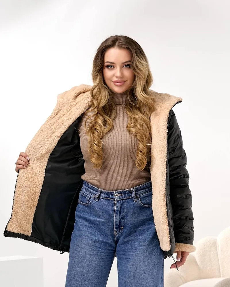 Куртка с мехом УК-4431-2 Фабрика Моды