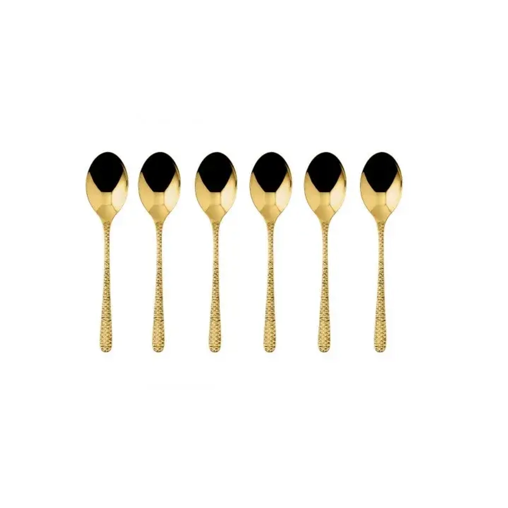 Sambonet Набор из 6 ложек для эспрессо Venezia PVD Gold