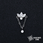 Pendant IG Petals Chain Crystal