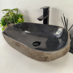 Каменная раковина из речного камня RS-04910 (52*36*15) 0862 из натурального камня