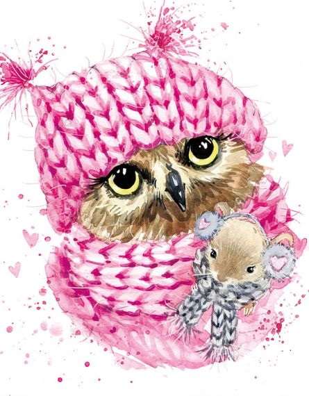 Алмазная вышивка "Зимняя сова"