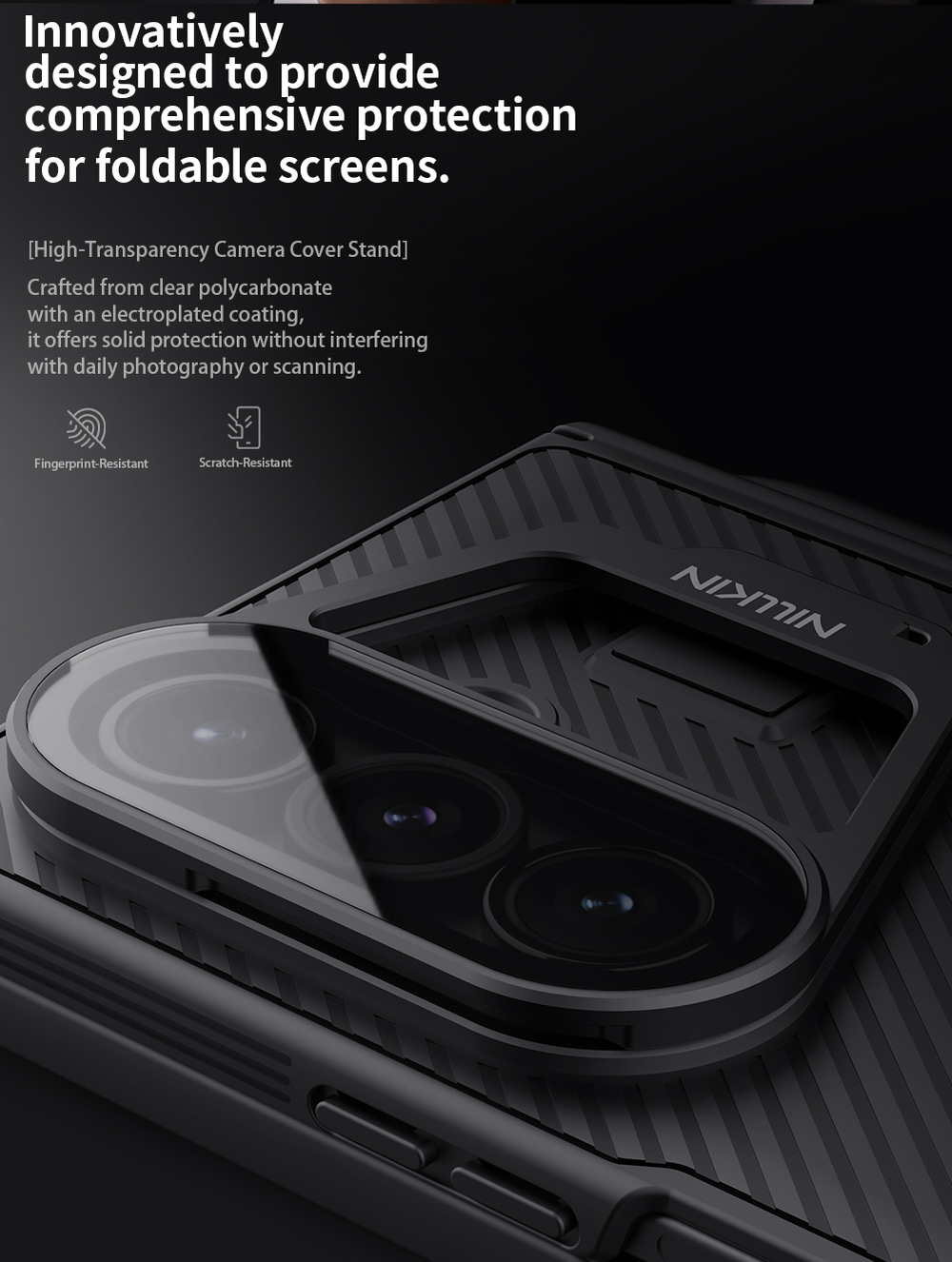 Чехол с MagSafe на Samsung Galaxy Fold 7, серия CamShield Prop Magnetic от Nillkin (версия с прозрачной крышкой объектива и стилусом)