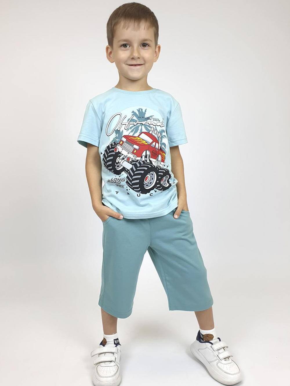 01-130-4 Комплект фуфайка+шорты для мальчика Luneva