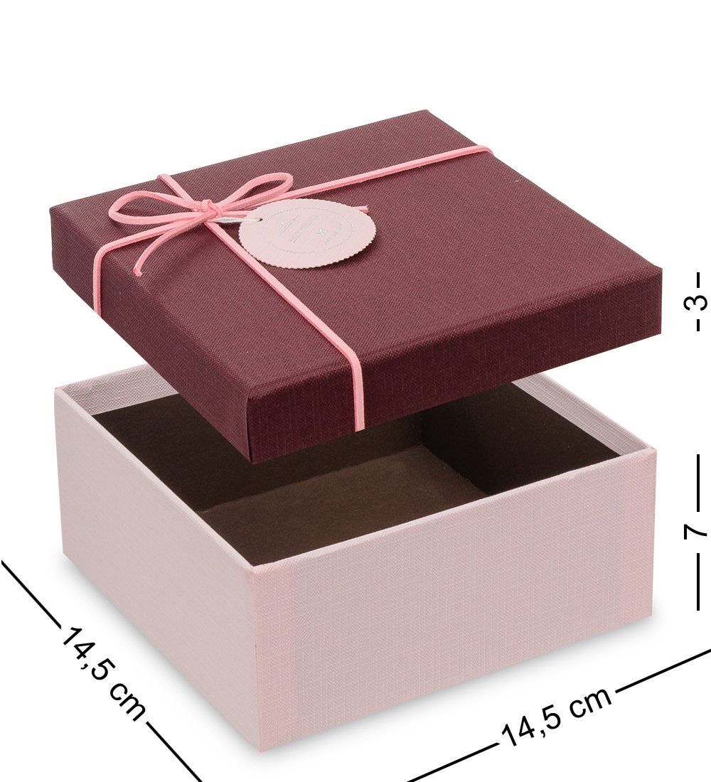 WF-77-A Набор коробок из 3шт «Квадрат» цв.роз./борд.