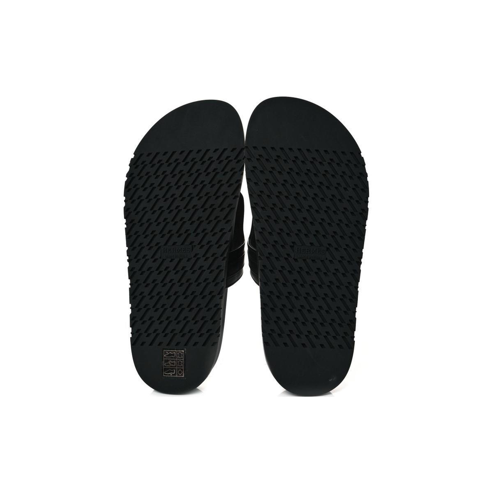 Hermes Empire Calfskin Functional Style Fashion Sandals Women's Black, H221074Z 02
