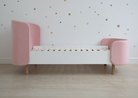 Кровать подростковая KIDI Soft размер М (розовый)