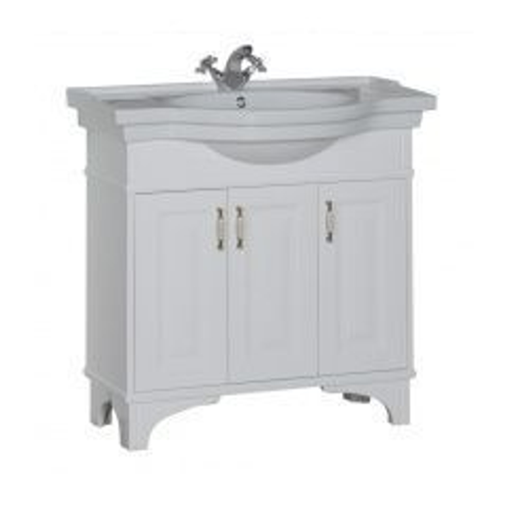 Тумба с раковиной Aquanet Валенса 90 белый