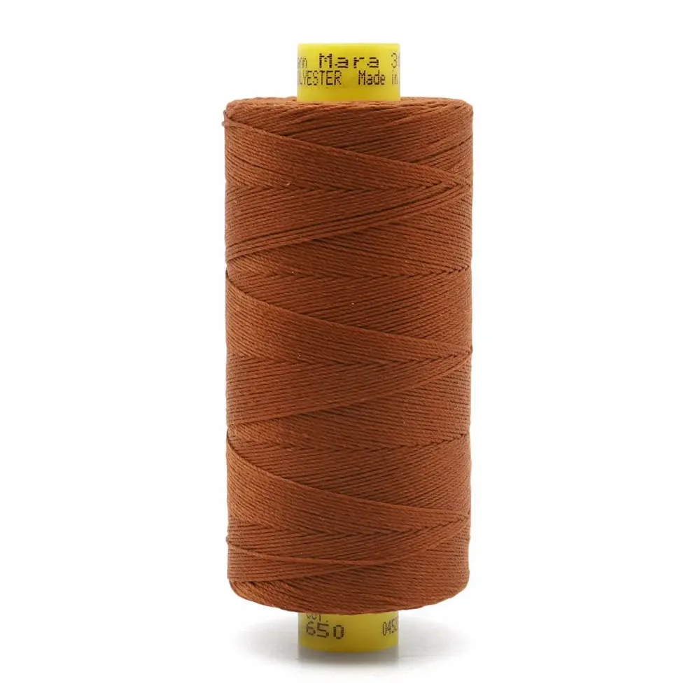 Нитки для отстрочки Gutermann Mara №30, 300м, золотисто-каштановый