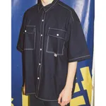 Рубашка БИЧ Джинсовая с Коротким Рукавом Синяя