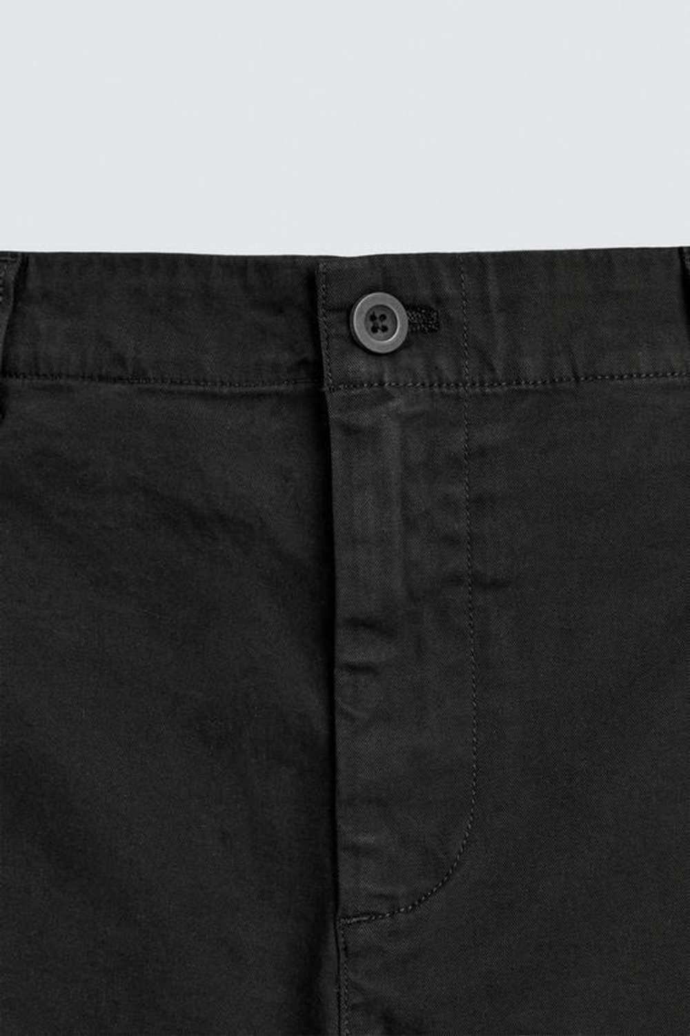 ZARA БРЮКИ STRAIGHT FIT ИЗ ТВИЛА, ЧЕРНЫЙ