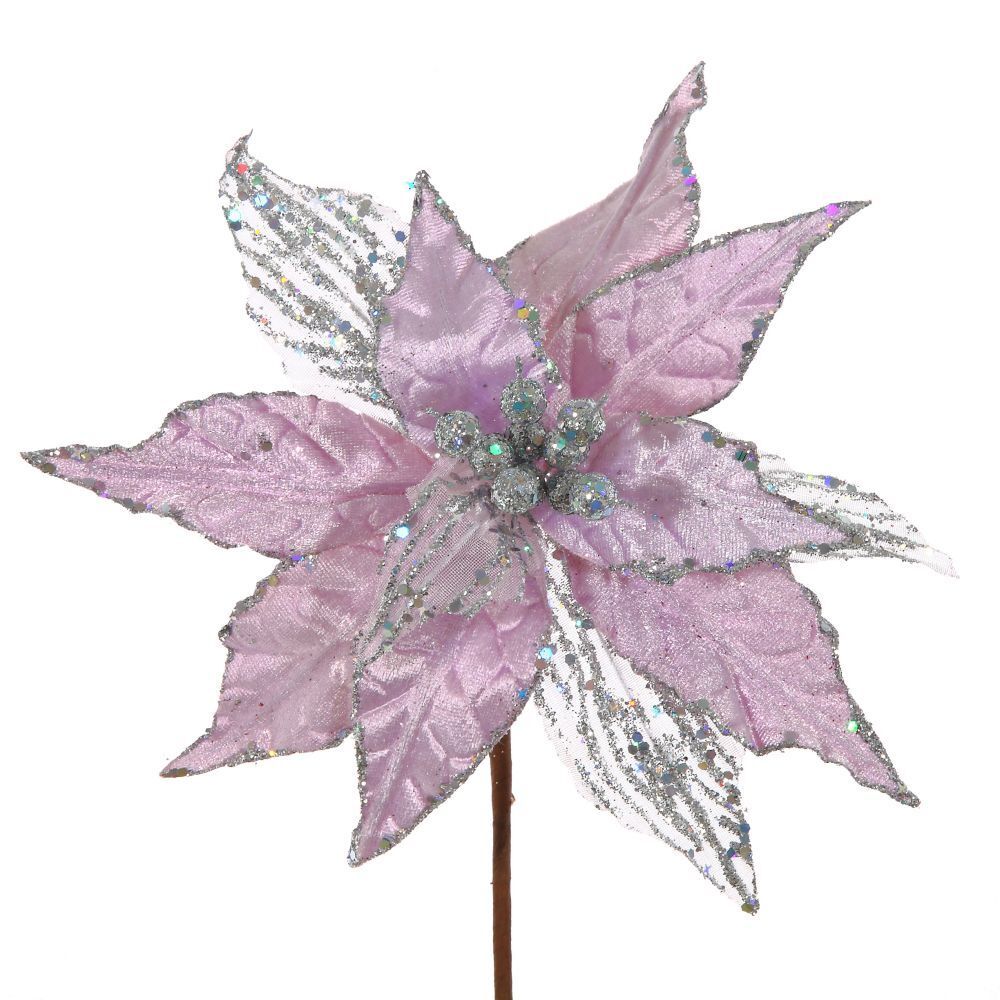 GAEM Цветок искусственный "Пуансеттия", L22 W22 H38 см, 2в.