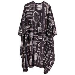 Парикмахерская накидка Harizma, 140х160см, "Инструменты барбера" (h10880B)