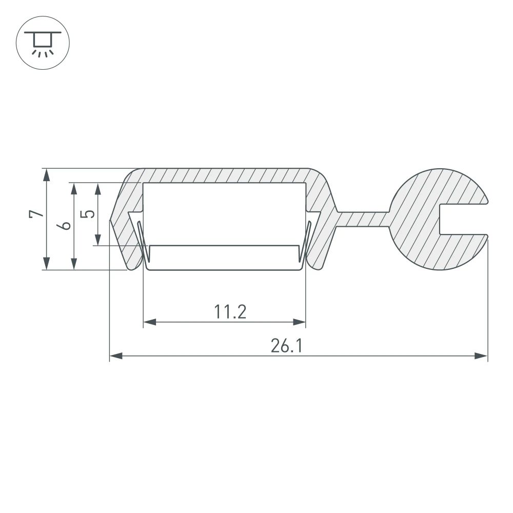 Профиль POLI-2000 ANOD (Arlight, Алюминий) 021738