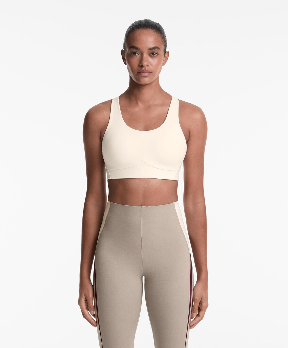 Oysho Спортивный бюстгальтер Compressive, экрю