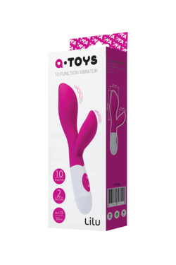 Вибратор с клиторальным стимулятором A-Toys by TOYFA Lilu, силикон, розовый, 20 см