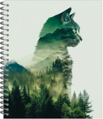 Тетрадь общая "Лесные коты" ,96 л., гребень