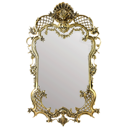 Bello De Bronze Зеркало Рендада в раме, золото