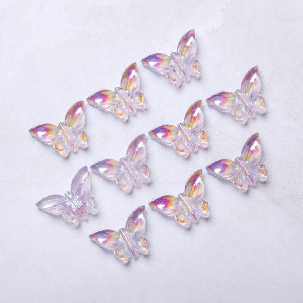 Blesk, Украшение для ногтей &quot;Бабочки&quot; №03 (пластик) разм 9*7 мм, 10 шт.