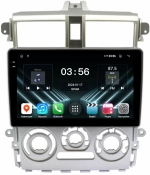 Магнитола для Mitsubishi Colt 6 2002-2012, Colt Plus (правый руль, рамка серебро) - FarCar DX9-9626F2S монитор 9.5" IPS на Android 13, 4+64Гб, CarPlay