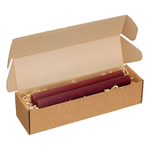 Набор из двух свечей бордового цвета из коллекции edge, 24,5 см