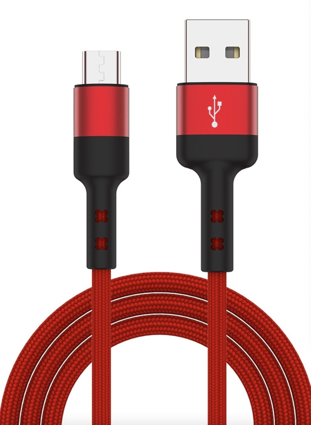 Кабель ROSCO Type-C 2 метра оптом (арт. CABLE-USB-TYPE-C-2M-RED)