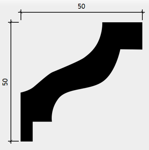 КАРНИЗ 1.50.103 (50*50*2000мм) ЕВРОПЛАСТ