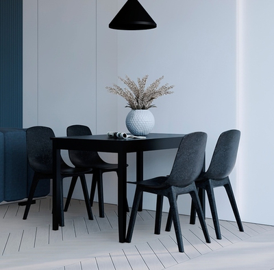 Стол обеденный ЛЫМ (ЛЕРХАМН) 118х74 см, черный