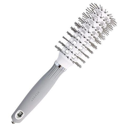 Olivia Garden Брашинг нейлон Expert Blowout Vent Double Bristles White&Grey 32мм