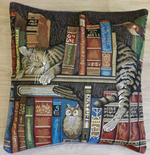 Декоративный гобеленовый чехол для интерьерной подушки Библиотекарь 47*47