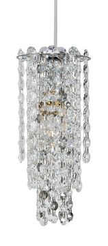 Светильник подвесной настенный 1*Е14 2187/09/01P хром Rain of Crystal Stilfort