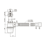 Сифон бутылочный Orio А-40029