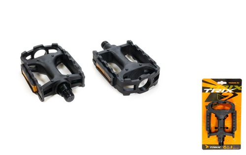 Педали TRIX MTB пластиковые, 97x85мм, резьба 9/16", черные