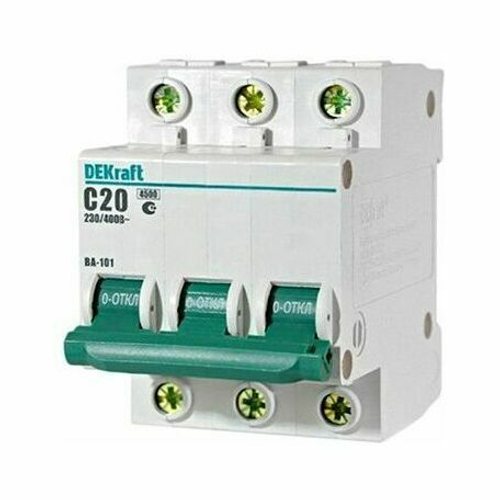 11079 Авт.выкл. 3п 20А ВА101 DEKraft