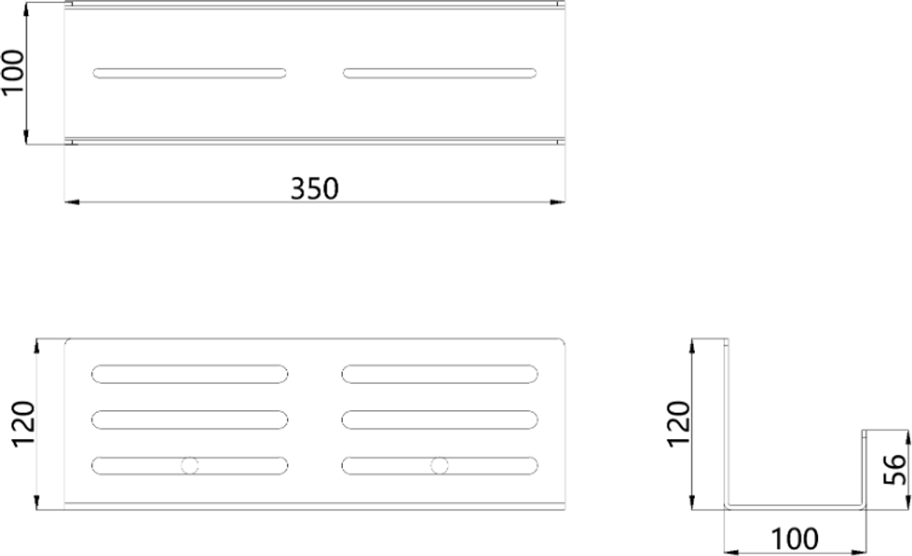 Полка для душа STWORKI Стокгольм S36376GM подвесная, матовое золото